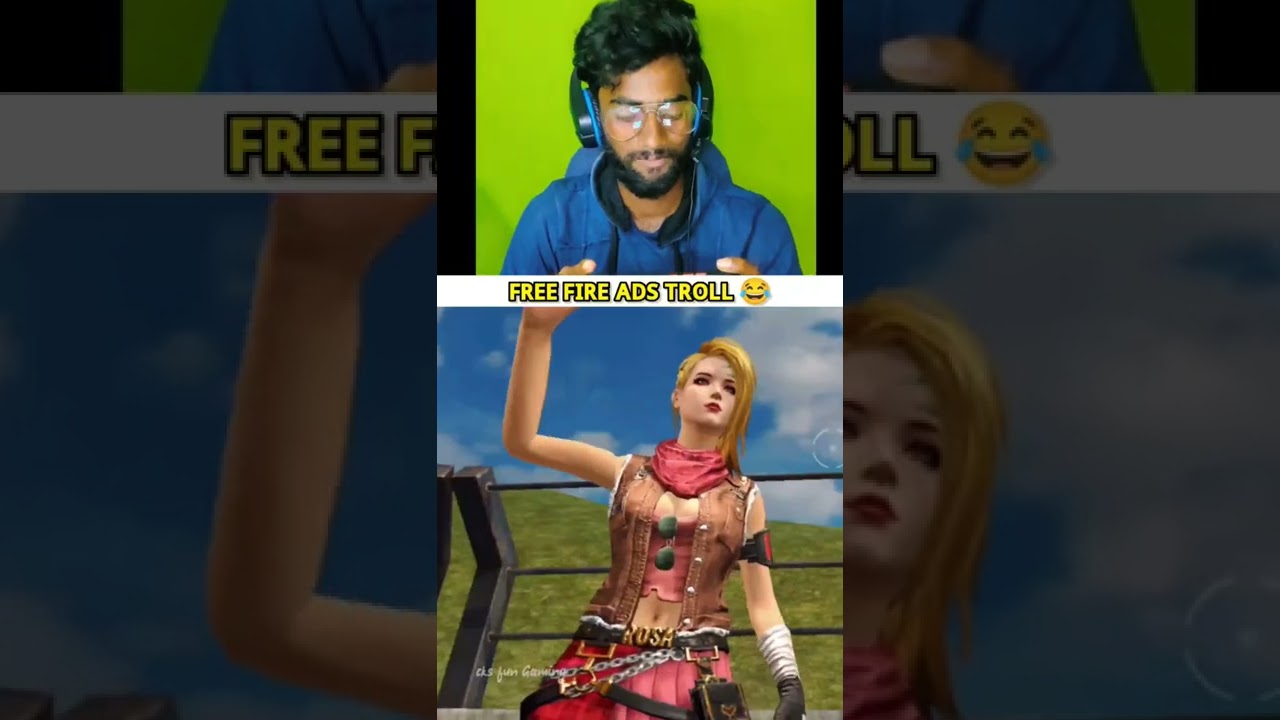 Snickers ad free fire funny spoof 😂 free fire ad troll tamil 😉❤️ with facecam  reaction 
