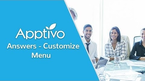 Apptivo Answers - Customize Menu
