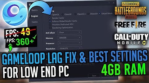 Gameloop 7.1 Settings for LOW END PC