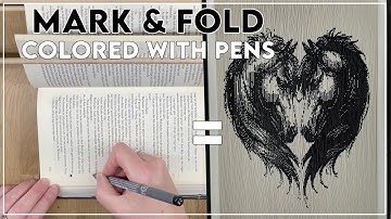 Mark&Fold / Book folding / Two-Tone Shadow/ Table Style / Numerical Pattern / Colour with pen / 180°