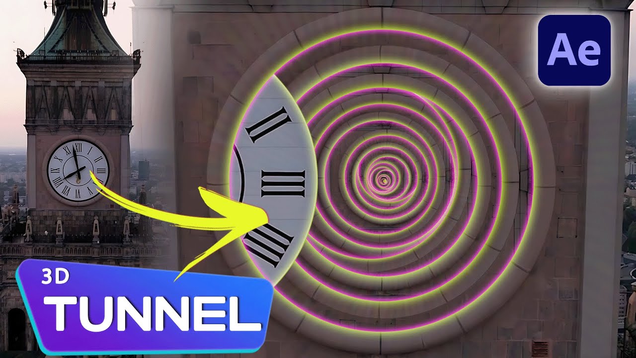 Create 3D Tunnel Zoom Transition in After Effects - YouTube