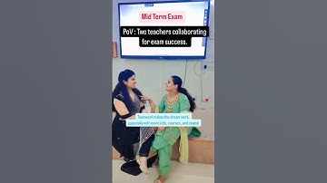 Mid Term Exam Is going On. Two teachers collaborating for exam success.