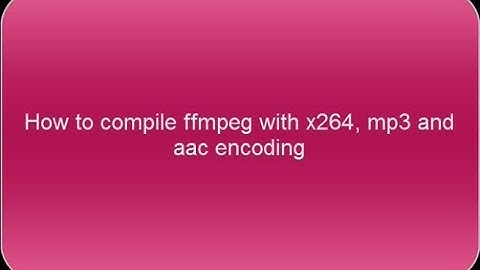 How to compile ffmpeg on a Raspberry Pi