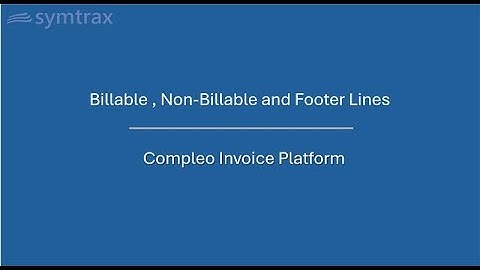 Billable Lines  in Compleo Invoice Platform