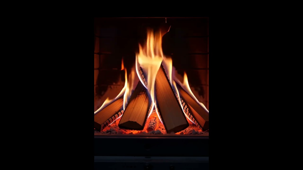 “Cozy Fireplace 🔥 Real Fire Sounds | Relax, Sleep, Study, Stress Relief”