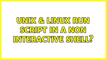 Unix & Linux: Run script in a non interactive shell? (6 Solutions!!)
