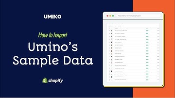 How to Import Umino Demo Products
