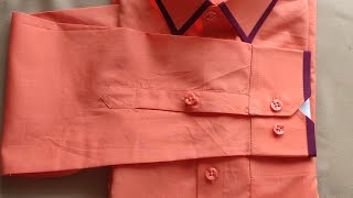 sew a simple and official cuff design || sleeves placket and cuff stitching full video 2021 ||