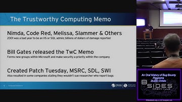 BSides Nashville 2018 Green 00 An Oral History of Bug Bounty Programs Dustin Childs
