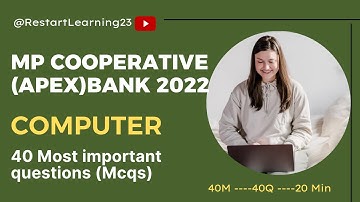 MP CO-OPERATIVE Bank | Apex Bank 2023 Computer Section 🎯 Important questions #computer #computermcq