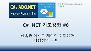 (C#교육)C# 기초강좌,상속과 메소드재정의를 이용한다형성의 구현(C#강의/C#교육/닷넷교육/C#강좌)