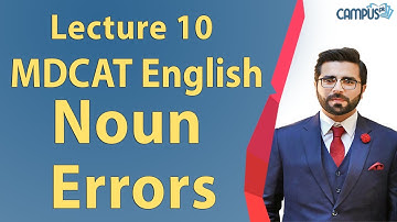 MDCAT English - Noun errors Lecture Series - MDCAT English