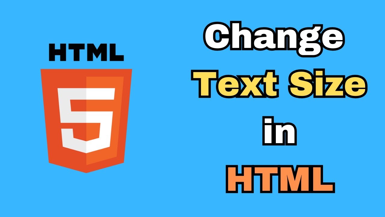 How to Change Text Size in HTML | Font Size HTML - YouTube