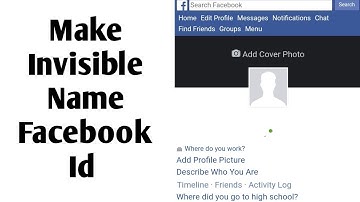Create Invisible Name Fb I