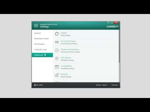 How to turn on/off self-defense in Kaspersky Internet Security 2014