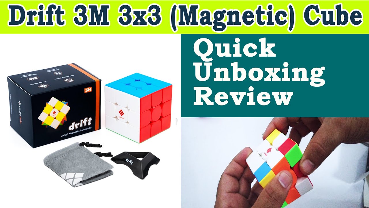 Cubelelo Drift 3M 3x3 (Magnetic) Stickerless Speed Cube Unboxing & Review 