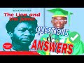 The lion and the jewel - questions and answers (Wole Soyinka)