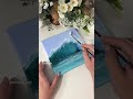 Ocean acrylic paint oceanpainting wavepainting seascapepainting processpainting painting