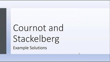 Cournot and Stackelberg: How to Solve