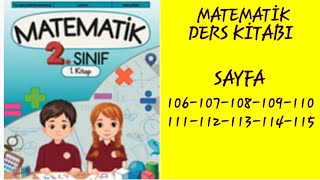 2.Sinif Matemati̇k Ders Ki̇tabi Sayfa 106-107-108-109-110-111-112-113-114-115 2Sinif Matemati̇k 1.Ki̇tap
