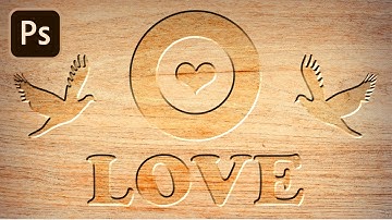 How to Make Cutting Wood Logo and Text Effect in Photoshop | Easy Photoshop Tutorial | egenstudio