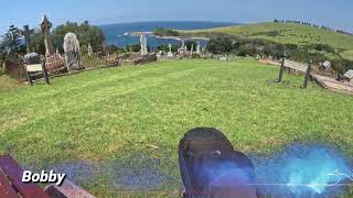 Gerringong Cemetery and Kiama harbour with the Gladius Mini.