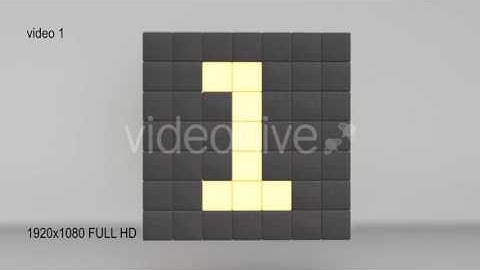 Cube Countdown Motion Graphics Animation Background