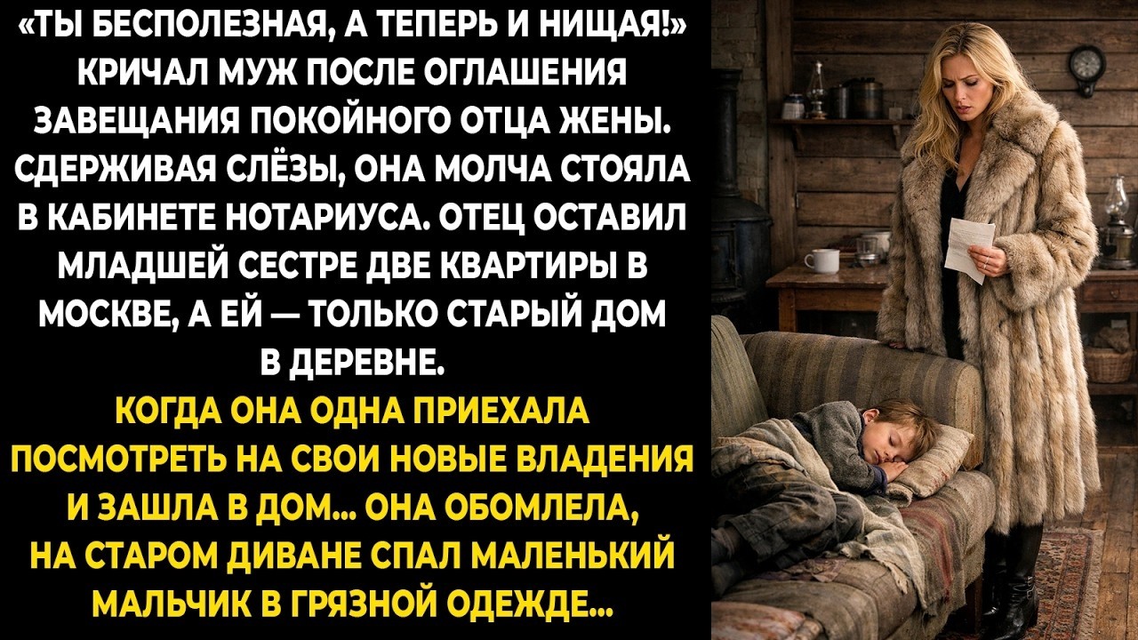 «Ты бесполезная, а теперь и нищая!» — кричал муж после оглашения завещания покойного отца жены...