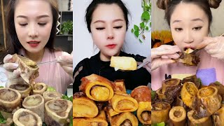 Chinese Food Mukbang Eating Show | Red beef bone marrow | Beef Bone Marrow Challenge #23(P67-69)