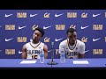 Cal Men's Basketball: Jalen Cone & Keonte Kennedy Postgame Press Conference vs. Arizona State