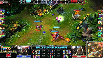 NIP vs GMB | Ninjas in Pyjamas vs Gambit Gaming Game 2 European LCS Playoffs Quarterfinals GamesCom