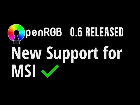 OpenRGB 0.6 Released Improvements Including More MSI Support