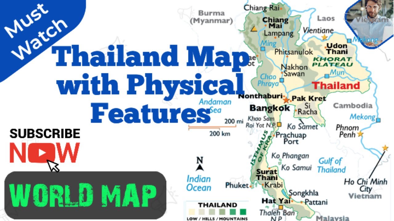 Thailand Map With Physical Features Physical Geography Of Thailand Maxresdefault