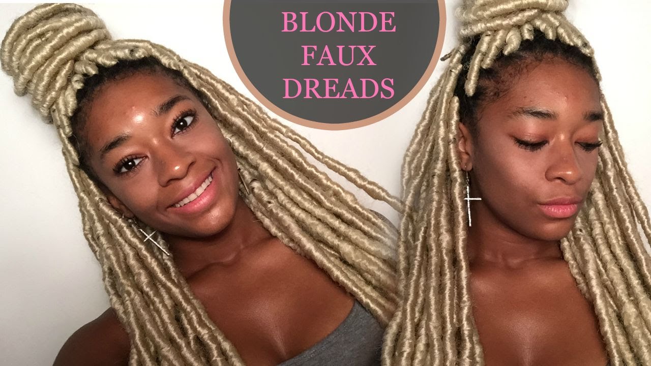 Blonde Faux Locs Using Marley twist hair! - YouTube
