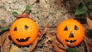Golf Ball Pumpkins Recycling Craft