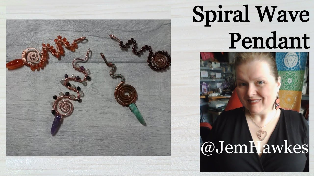 Spiral Wave Pendant Project Wire Jewellery Design Tutorial by Jem Hawkes