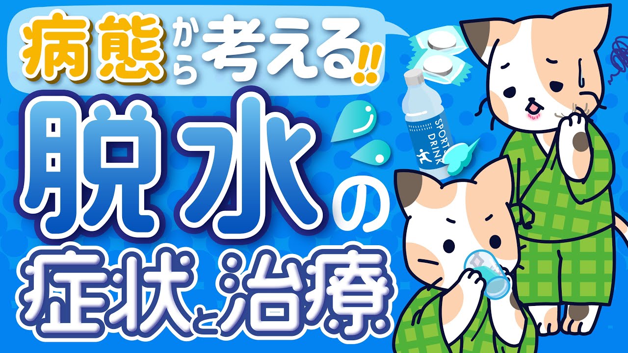 脱水のしくみ 3タイプを解説 水欠乏性脱水 Na欠乏性脱水 等張性脱水 Youtube