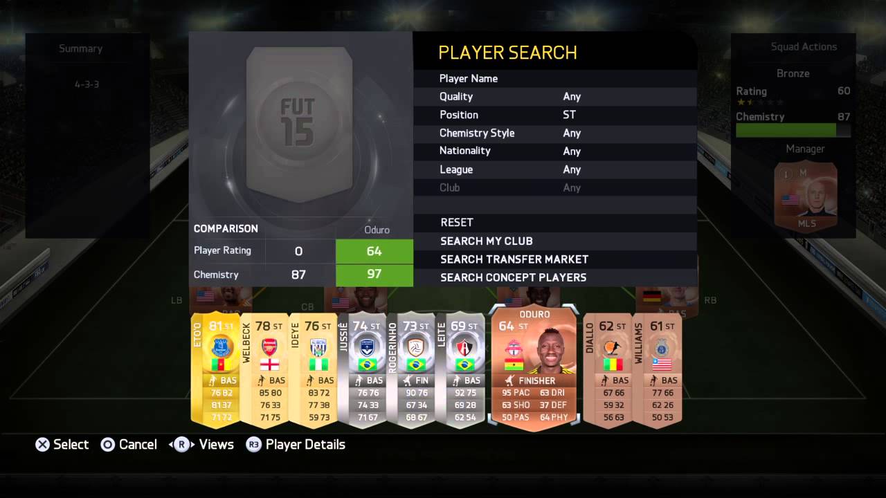 FIFA 15 bronze squad builder | ft fastest player on FIFA 15