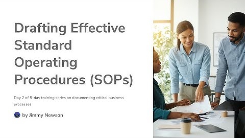 MSFB Framework: Drafting Effective Standard Operating Procedures (SOPs)