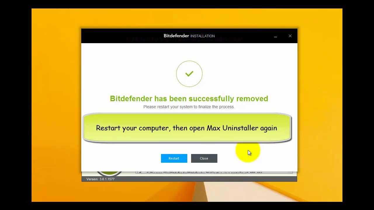Remove and Uninstall Bitdefender Total Security 2016 for Windows System
