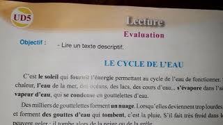 lecture 5éme année évaluation le cycle de l'eau pour communiquer en français الصفحة 166