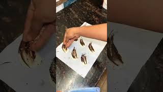 White chocolate garnish 🍫🎁 #food #fish #cake #shorts #ytshorts