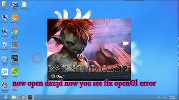 fix daz3d openGL error very easy