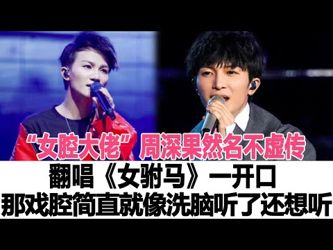 “女腔大佬”周深果然名不虛傳，翻唱《女駙馬》一開口，那戲腔簡直就像洗腦，讓你聽了還想聽！時代電影大世界#周深