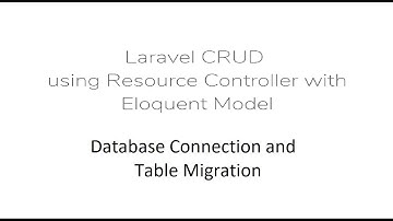 Laravel CRUD: Database connection and Table Migration - PART 1