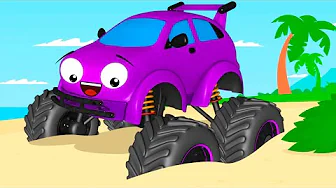 Monster Truck and Car Friends - Sea Racing - Cartoon For Kids thumbnail