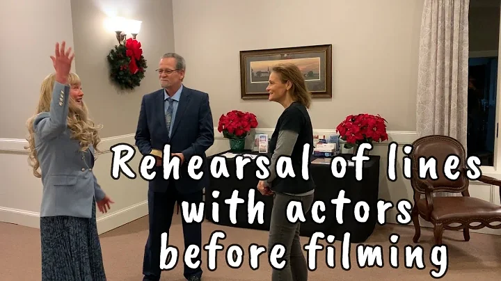 Rehearsal of lines with actors before filming