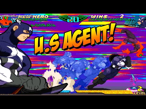 ASÍ SE JUEGA CON U.S. AGENT!! 🔥🔥🔥 Como sacar personajes ocultos marvel vs street fighter