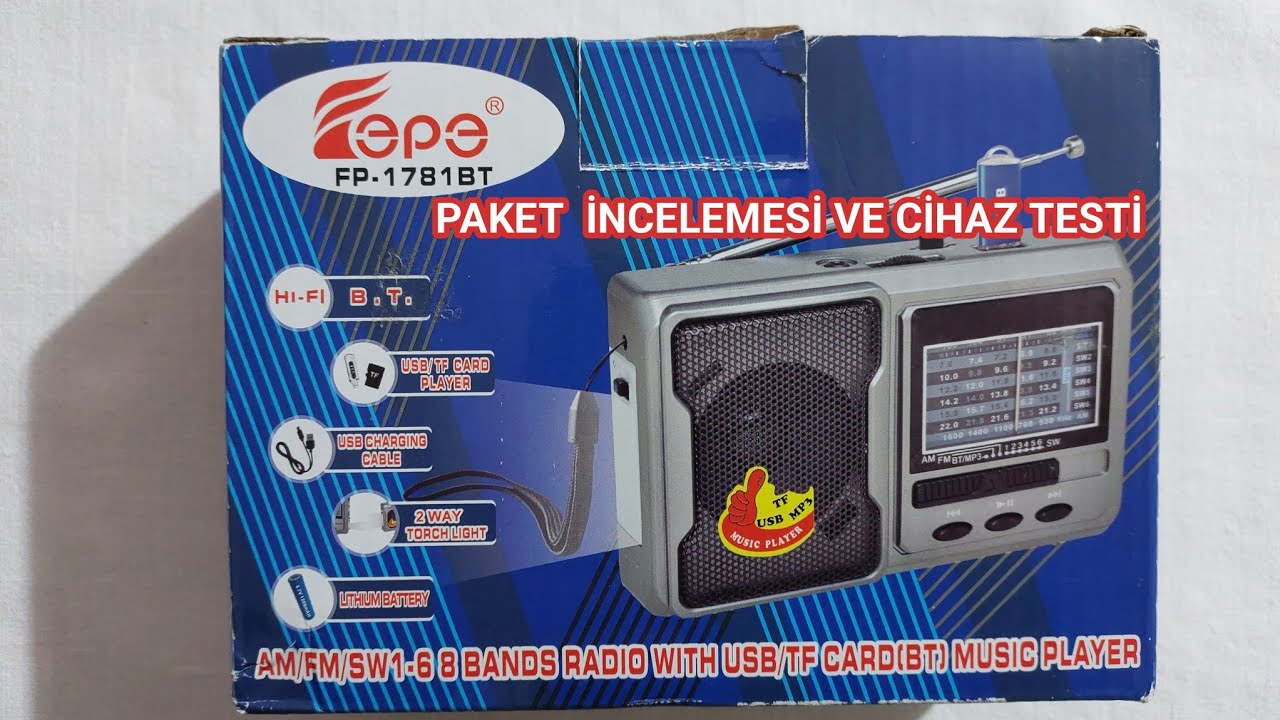 FEPE FP-1781BT PAKET İNCELEME VE CİHAZ TEST VİDEOSU