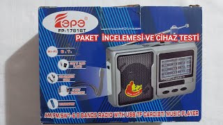 FEPE FP-1781BT PAKET İNCELEME VE CİHAZ TEST VİDEOSU